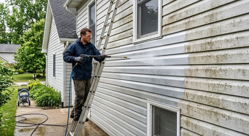 Aluminum Siding Power Washing Service